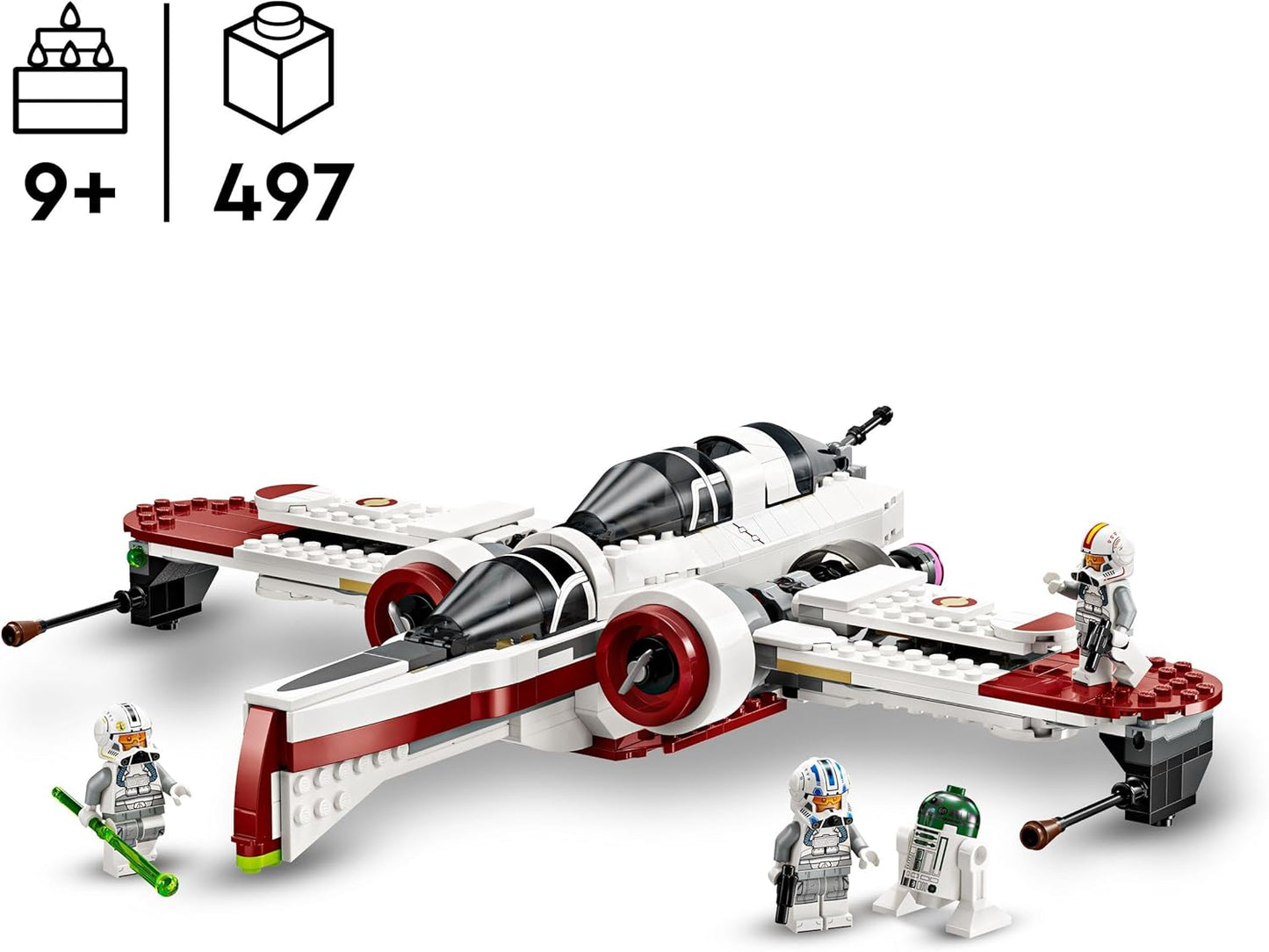 LEGO Star Wars 75402 ARC-170 Starfighter Building Toy com 3 minifiguras de piloto clone, além de uma figura Droid R4-P44, ideia de presente de aniversário para fãs da vingança dos Sith, meninos e meninas com mais de 9 anos