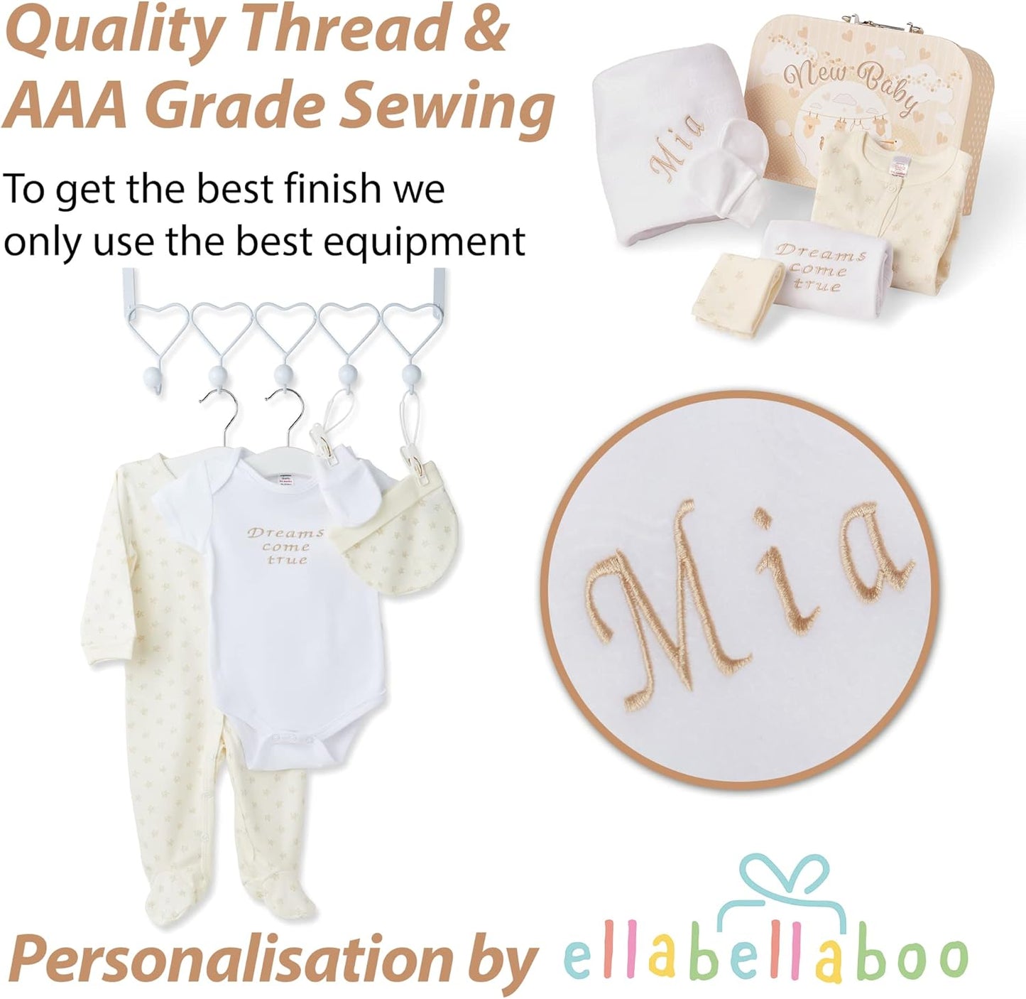 Ellabellaboo Presentes personalizados para bebês meninos - Presentes para recém-nascidos, Conjunto de presentes personalizados para bebês - Presentes para recém-nascidos