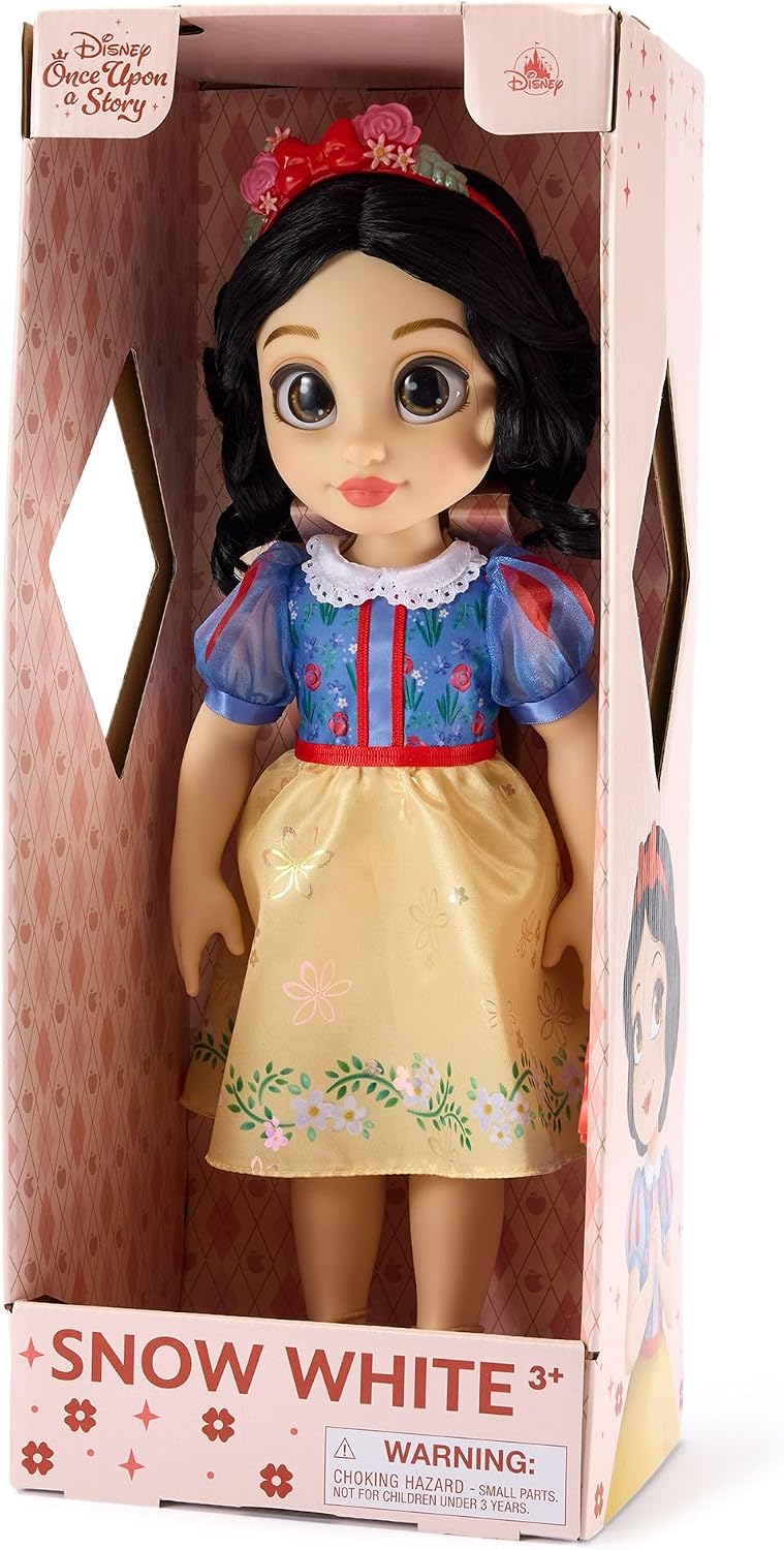 Disney Boneca Oficial da Branca de Neve da Store com Escova de Cabelo de Brinquedo, 40,5 cm / 16 pol., Coleção Once Upon a Story, Idade 3+