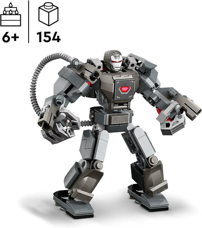 LEGO Armadura mecânica de máquina de guerra Marvel, figura de ação de brinquedo montável para crianças com 3 atiradores de pinos, personagem lendário do MCU, presentes para meninos e meninas com mais de 6 anos de idade 76277