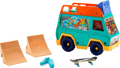 Hot Wheels Skate Fingerboard Playset, Skate Van, desenvolvido em colaboração com Tony Hawk, com skate de dedo exclusivo e um par de tênis de skate removíveis, JGG91