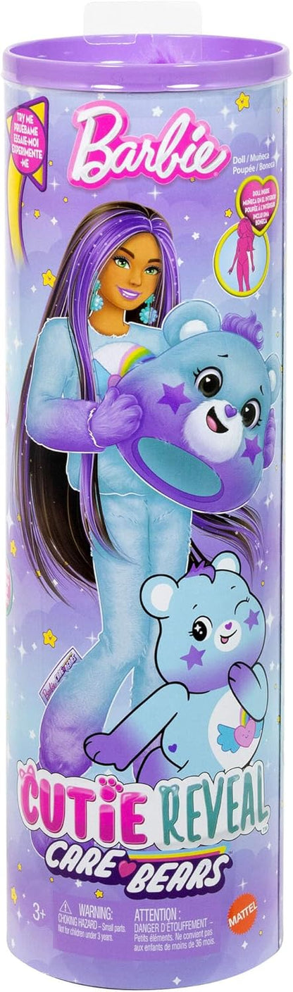 Barbie Cutie Reveal Ursinhos Carinhosos com Boneca e Acessórios, Série 2 Ursinho Sonho Brilhante com 10 Surpresas, Incluindo Mudança de Cor e Mini Ursinho, JFV61