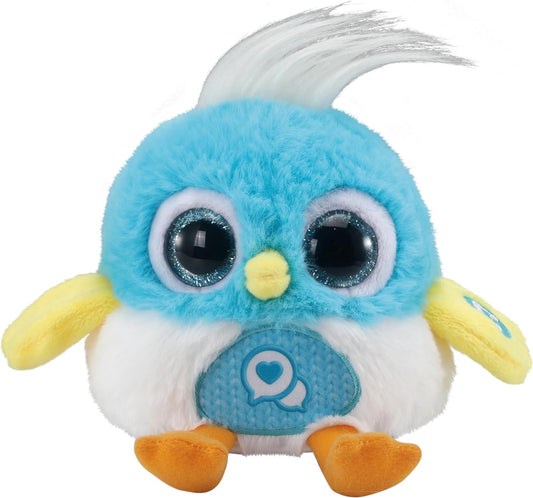 VTech LoLibirds, brinquedo interativo para passarinhos com respostas engraçadas, olhos que mudam de cor, música e sons, fica no seu ombro, presente para crianças de 4, 5, 6 anos ou mais, azul, versão em inglês