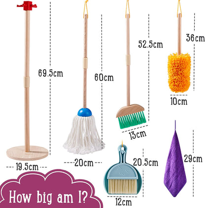 Jaques of London Conjunto de limpeza infantil | Brinquedos de madeira para crianças pequenas | Brinquedos de faz de conta | Desde 1795