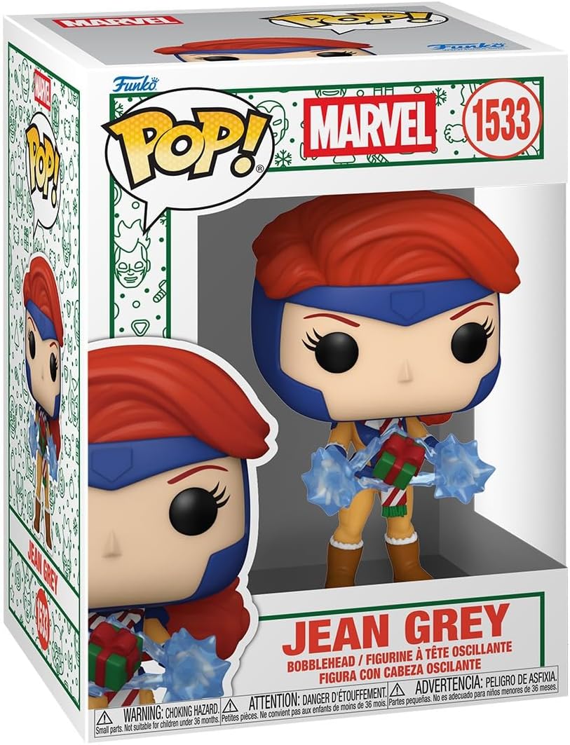 Funko Pop! Marvel: HoliDivas - Jean Grey - X-Men - Figura de vinil colecionável - Ideia de presente - Produtos oficiais - Brinquedos para crianças e adultos - Fãs da Marvel - Figura modelo para colecionadores e exposição