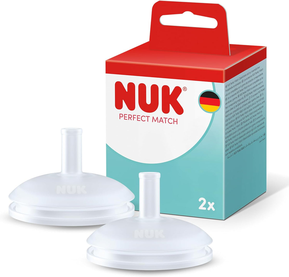 NUK Canudos para Copo de Treinamento Perfect Match | 8+ Meses | Canudos Antivazamento | Silicone | 2 Unidades