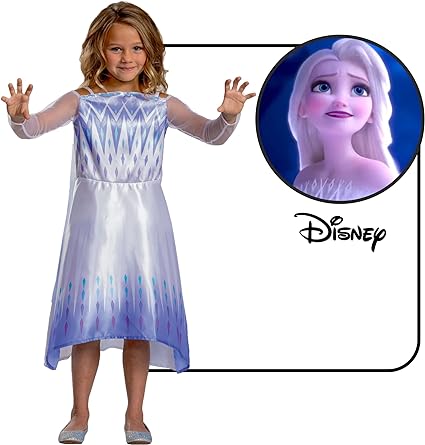 DISGUISE Disney padrão oficial da neve rainha elsa traje crianças, elsa vestir-se para meninas halloween natal fantasia vestido roupa