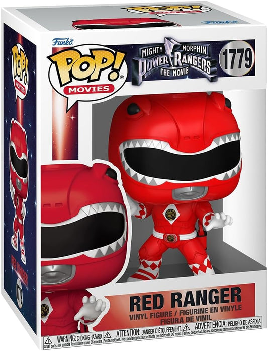 Funko Pop! Filmes: Mighty Morphin Power Rangers - Ranger Vermelho - Figura de vinil colecionável - Ideia para presente - Produtos oficiais - Brinquedos para crianças e adultos - Fãs de cinema - Figura modelo para colecionadores