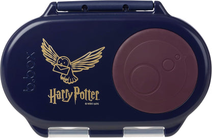 b.box Lancheira Harry Potter | Mini lancheira Bento com 2 compartimentos à prova de vazamentos | Ideal para lanches e refeições infantis | Comporta uma fruta inteira | Livre de BPA