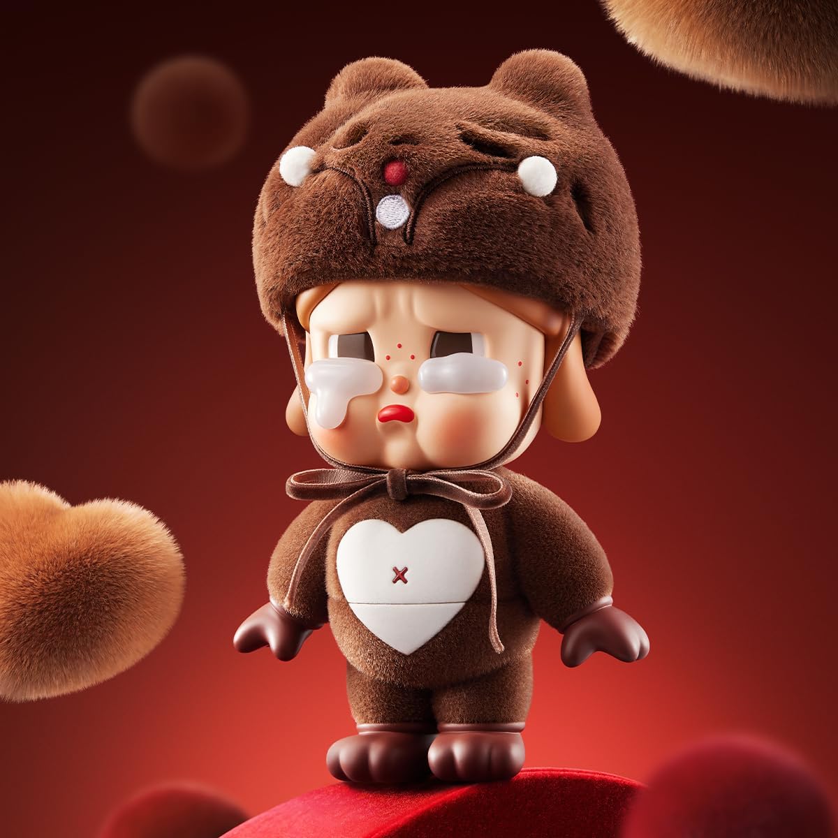 Boneco POP MART CRYBABY BE MINE 1 caixa de 2,5 polegadas, personagem articulado, design premium, presentes para mulheres, brinquedo colecionável favorito dos fãs, boneco de ação