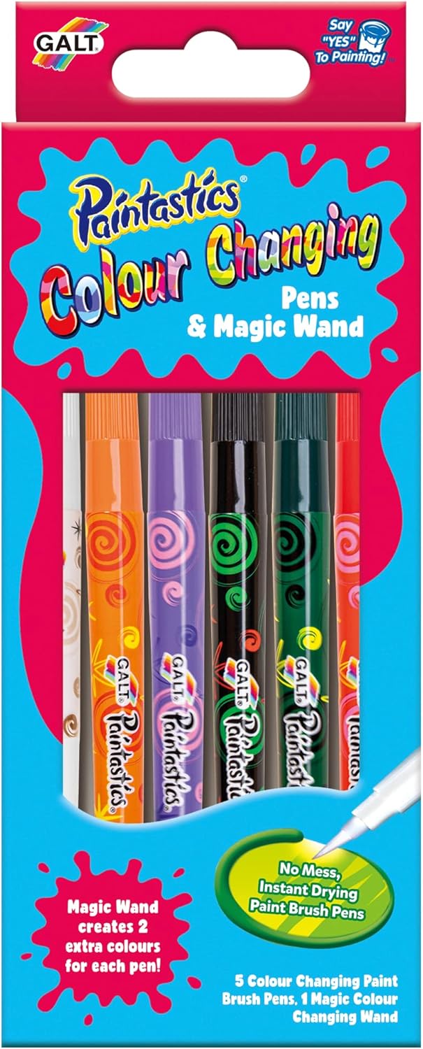 Galt Toys, Paintastics - 5 canetas que mudam de cor e varinha mágica, para crianças a partir de 6 anos