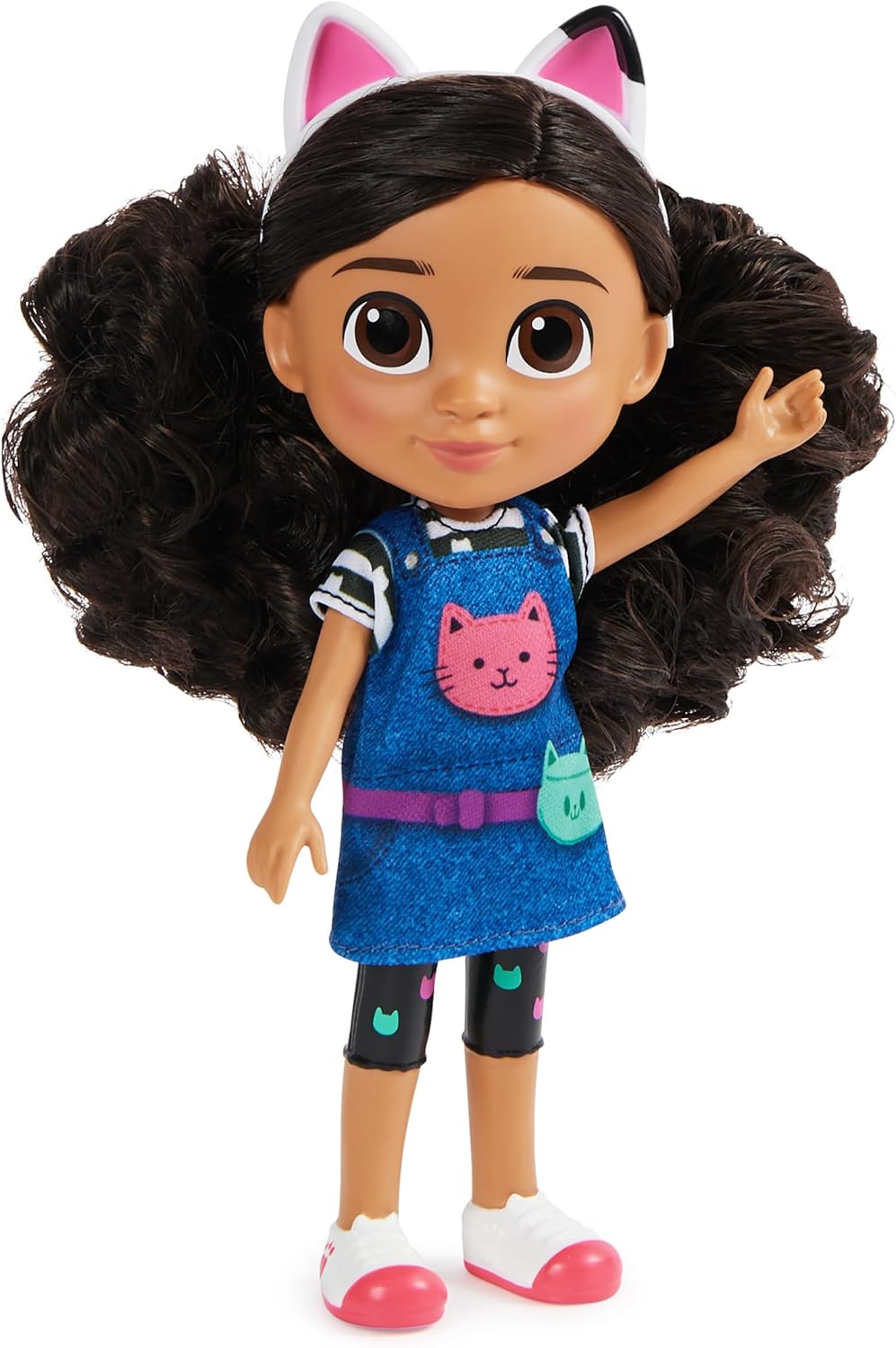 Gabby's Dollhouse, Boneca Gabby Girl Holiday de 20 cm com orelhas de gato e chapéu removíveis, adequada para crianças a partir de 3 anos.