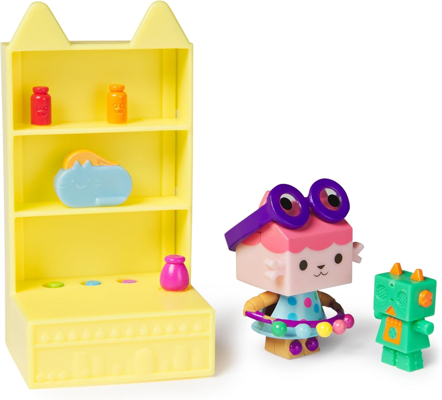 Gabby’s Dollhouse, Conjunto de bonecas Celebration Series Baby Box Cat Bobble com móveis e acessórios para casa de bonecas, brinquedo infantil para meninas e meninos a partir de 3 anos.