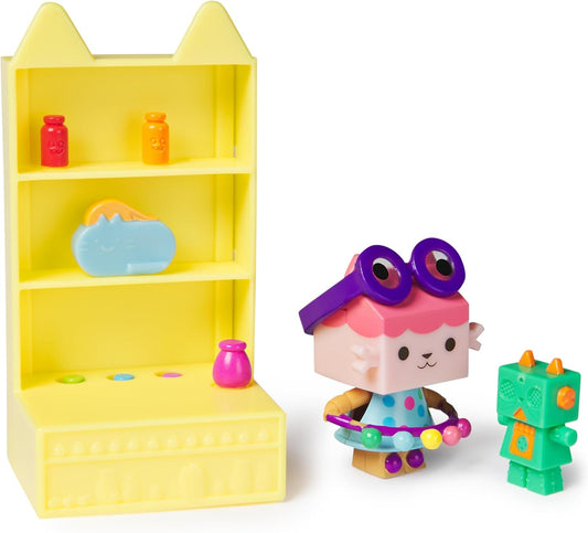 Gabby’s Dollhouse, Conjunto de bonecas Celebration Series Baby Box Cat Bobble com móveis e acessórios para casa de bonecas, brinquedo infantil para meninas e meninos a partir de 3 anos.