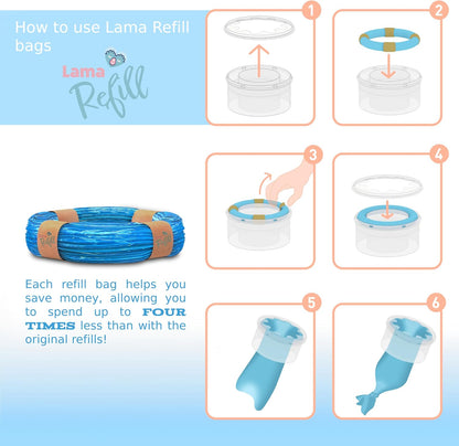 Sacos para fraldas compatíveis com refis para lixeiras de fraldas Tommee Tippee e Angelcare – Sacos de refil levemente perfumados (15)