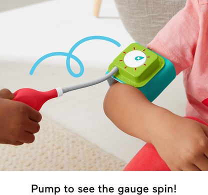 Kit Médico de Brinquedo Fisher-Price para Crianças em Idade Pré-Escolar, 7 Peças, Bolsa de Médico, Brinquedo para Vestir, para Crianças a partir de 3 Anos, HYH26