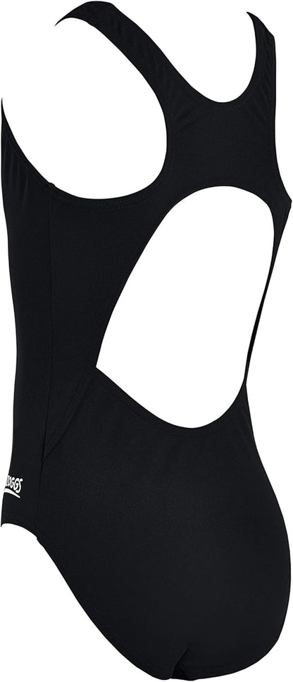 Zoggs Fato de banho Cottesloe Sportsback da Girl, tecido Ecolast+™ sustentável e ecológico, 100% à prova de cloro, traje de banho confortável e elegante para meninas de 6 a 14 anos