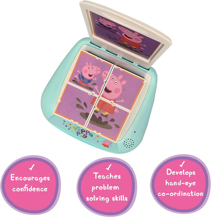 Blocos de quebra-cabeça musicais da Peppa Pig Wow! Stuff | Brinquedo educativo pré-escolar com 6 canções de ninar | Para crianças de 2, 3, 4 e 5 anos (brinquedos da Peppa Pig)