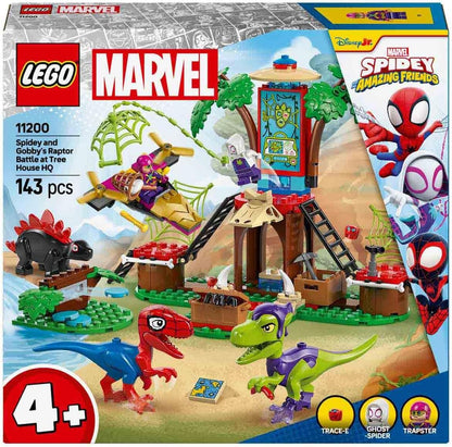 LEGO 11200 Marvel Spidey e Gobby’s Raptor Battle no Tree House HQ, conjunto de brinquedos de construção e dinossauros para crianças, presente para meninos, meninas e fãs de 4 anos ou mais do Spidey and His Amazing Friends Show