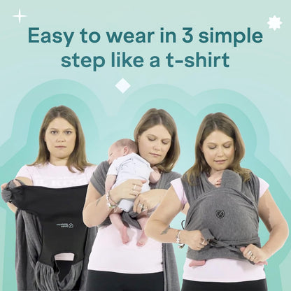 Koala Babycare Canguru para Bebê - Fácil de Usar - Suporte Ergonômico Certificado - Canguru Elástico Multiuso Adequado para Bebês de até 9 kg - Canguru para Bebê