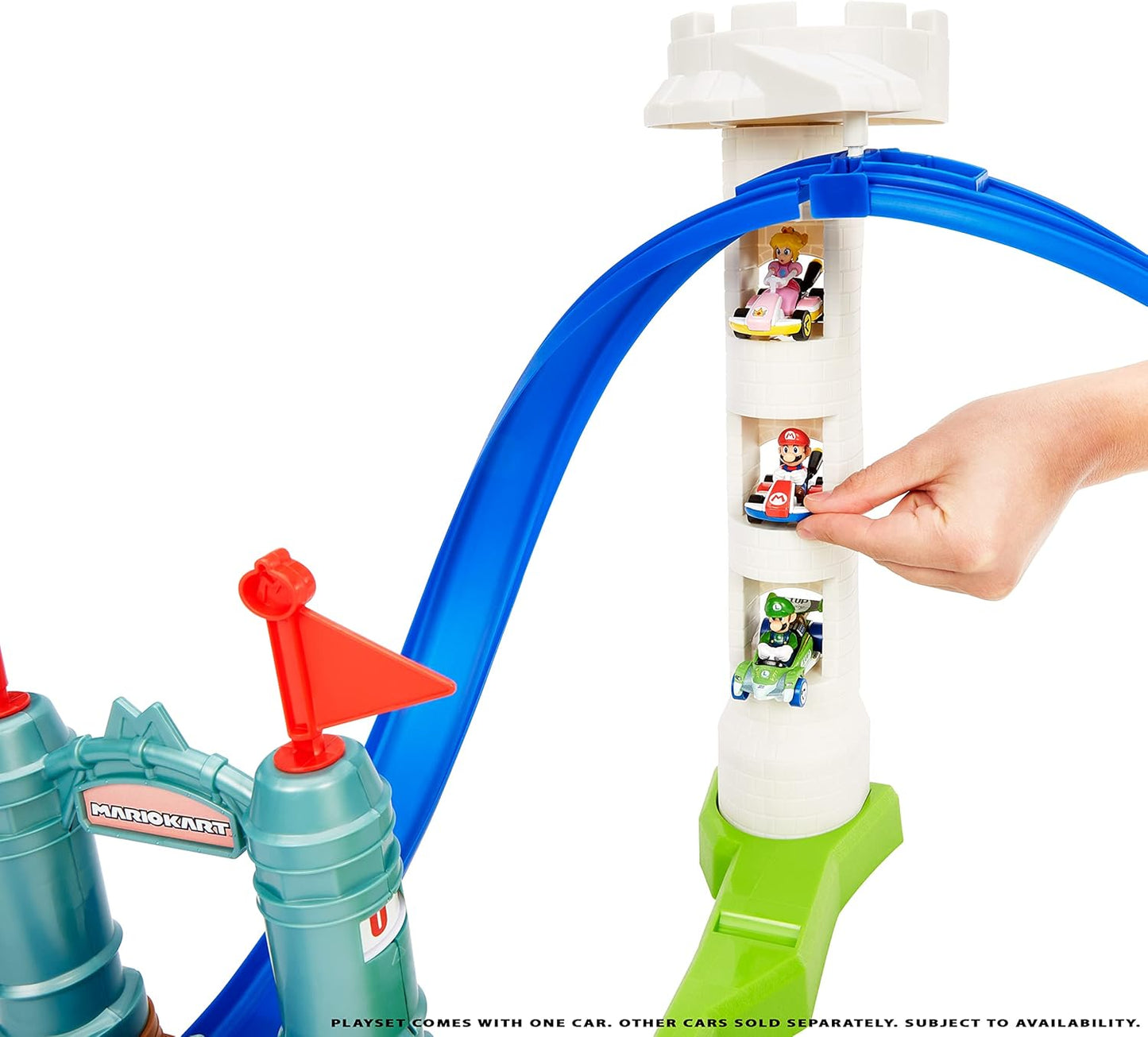 Hot Wheels Conjunto de Pista Mario Kart Circuit Slam com Veículo Mario Kart, Brinquedo Inspirado no Videogame para Crianças e Fãs a partir de 3 Anos, HGK59