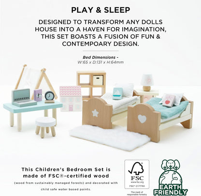 Le Toy Van - Casa de bonecas de madeira Daisylane Conjunto de jogos infantis para casas de bonecas | Conjuntos de móveis para casas de bonecas - adequados para maiores de 3 anos