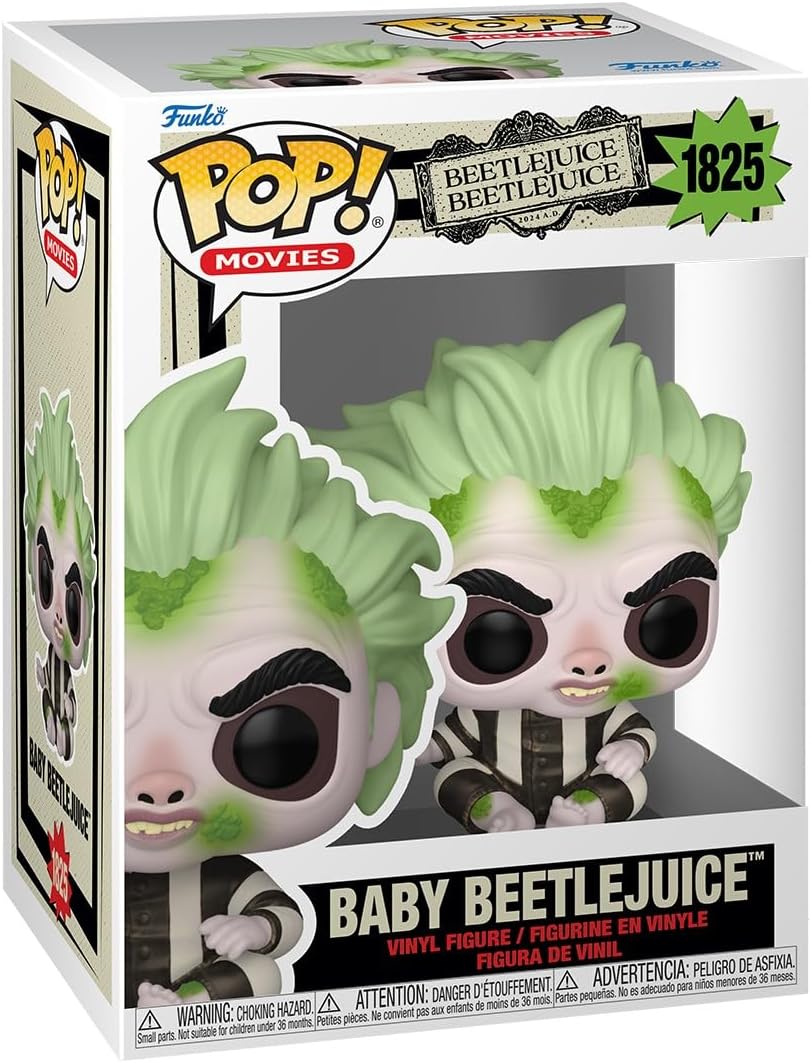 Funko Pop! Filmes: Beetlejuice 2 – Baby Beetlejuice - Figura de vinil colecionável - Ideia para presente - Produtos oficiais - Brinquedos para crianças e adultos - Fãs de cinema - Figura modelo para colecionadores e exposição