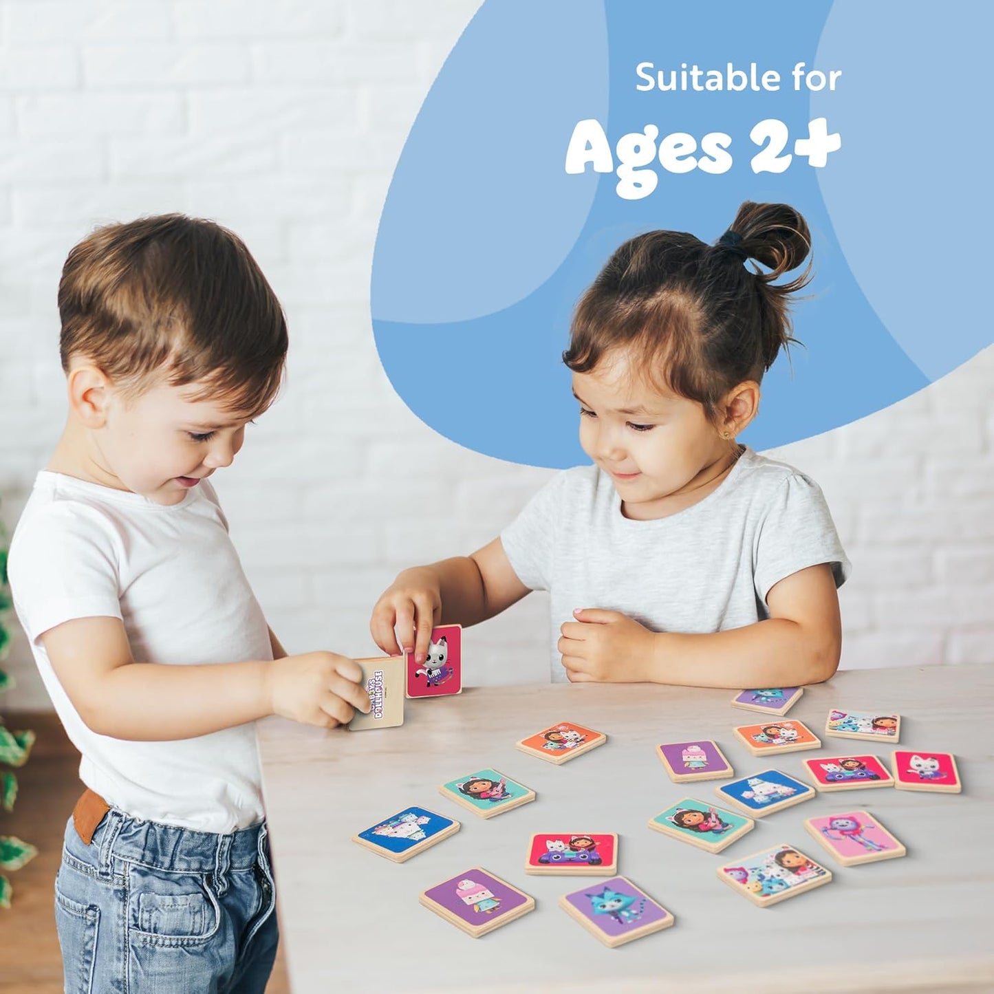 Gabby's Dollhouse Jogo da Memória para Crianças - Jogo de Combinar com Gabby e Amigos - Diversão em Família para Viagens - Design Compacto e Portátil - Brinquedo Clássico de Combinar Personagens para Entreter em Casa ou em Qualquer Lugar