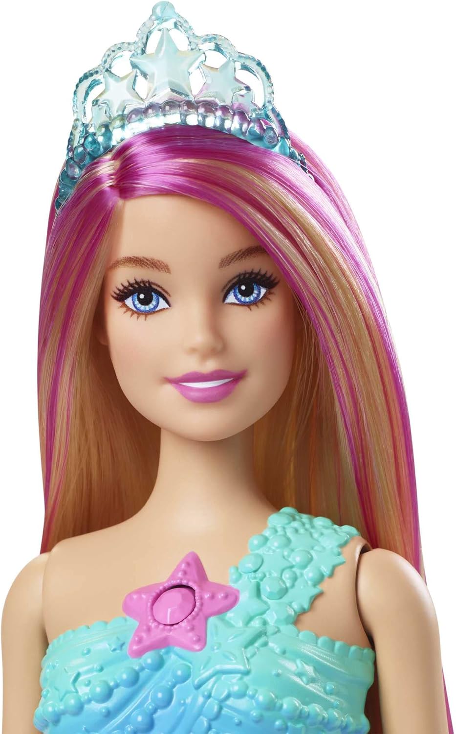 Barbie Boneca Sereia com Cauda Luminosa Ativada por Água, Brinquedos Barbie Dreamtopia Sereia, Cabelo com Mechas Rosa, HDJ36