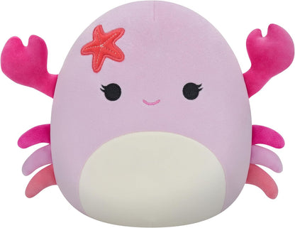 Squishmallows SQCR04093 Pink Crab 7,5" Adicione Cailey ao seu esquadrão, brinquedo de pelúcia ultramacio, pelúcia oficial Kellytoy
