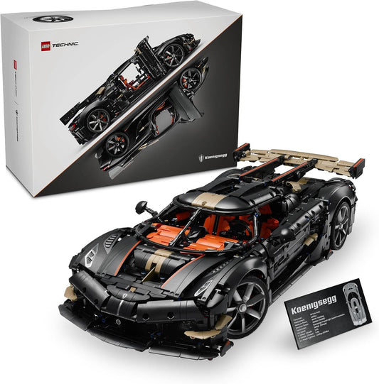 LEGO Technic Koenigsegg Jesko Absolut 42232 | Conjunto para adultos, modelo de carro, kit STEM com motor V8, suspensão triplex e "Modo Fantasma"...