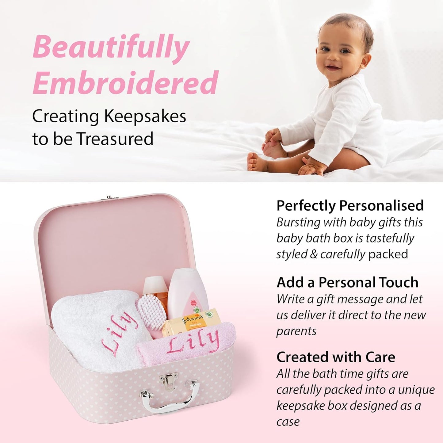 Conjunto de presentes personalizados para bebês: presentes personalizados para bebês, conjunto de banho para bebês, presentes personalizados para recém-nascidos, itens essenciais para recém-nascidos