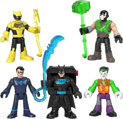 Imaginext DC Pacote com 5 Figuras Batman Tech Bonecos Brinquedo Personagem Presente para Crianças a partir de 3 Anos (Mattel GXD67)