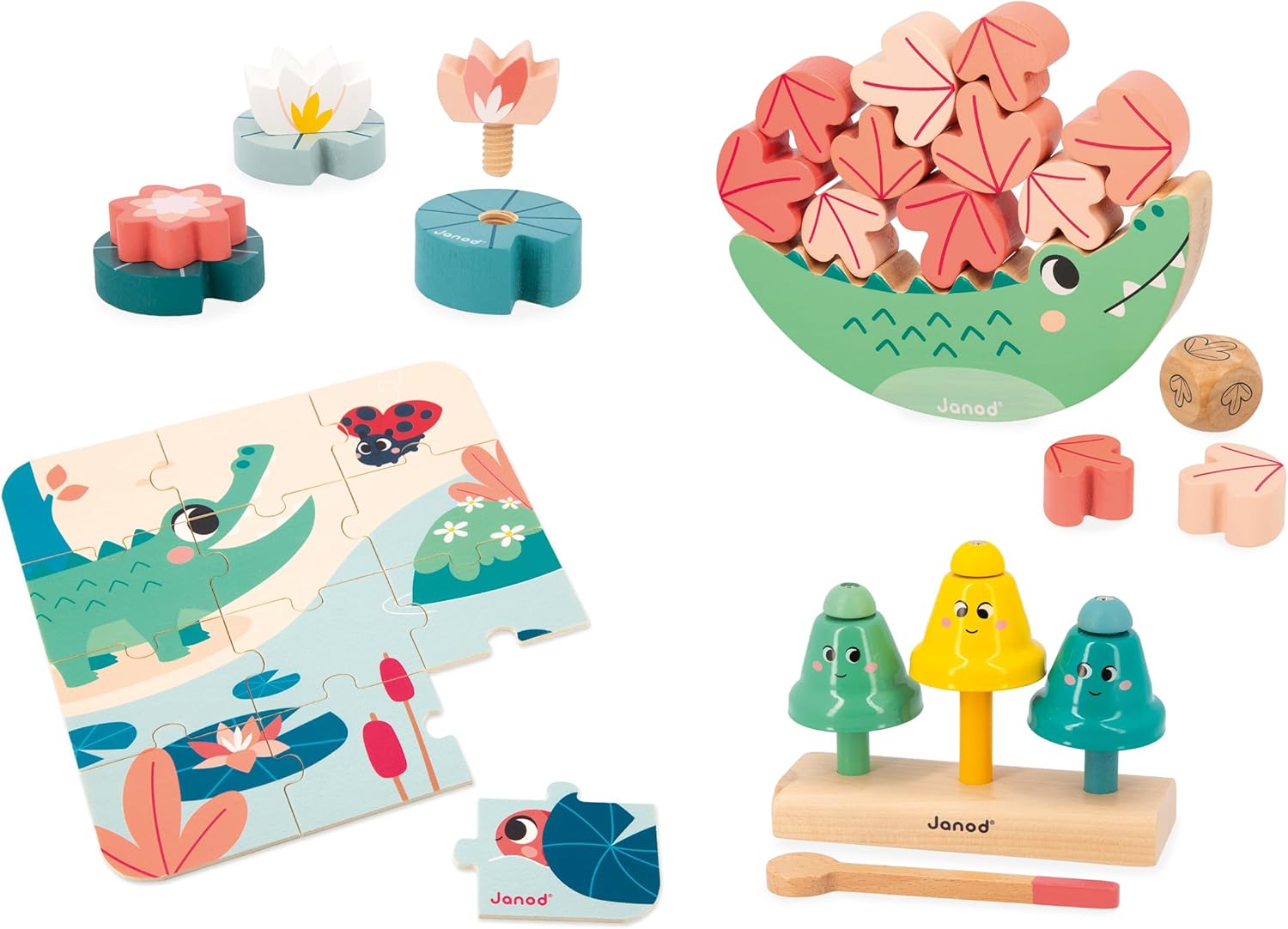 Janod - Caixa de Jogos para Bebês - 24 Meses +, Brinquedos de Aprendiz