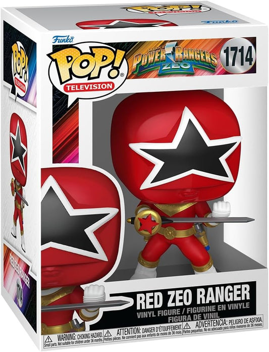 Funko Pop! TV: Power Rangers Zeo - Ranger Vermelho - Power Rangers TV - Figura de vinil colecionável - Ideia para presente - Produtos oficiais - Brinquedos para crianças e adultos - Fãs de TV - Figura modelo para colecionadores