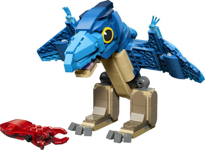 LEGO Jurassic World Filhote de Dinossauro: Pteranodonte – Brinquedo Interativo com Figura Articulada e Lula – Decoração de Quarto Infantil – Presente de Aniversário para Meninos e Meninas a partir de 7 Anos – 77977