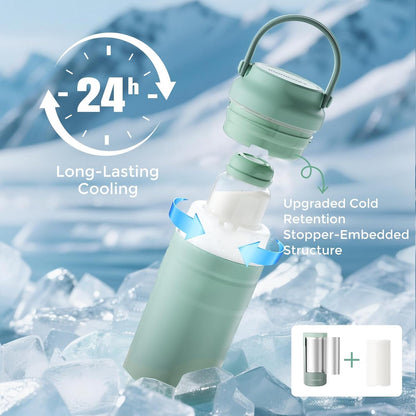 Momcozy Refrigerador portátil para leite materno, ideal para viagens, mantém o leite materno refrigerado por 24 horas sem congelar, freezer pequeno de 350ml à prova de vazamentos, presente essencial para novas mamães que estão amamentando.