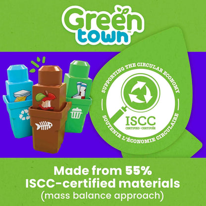 MEGA BLOKS Blocos de construção infantis Fisher-Price, classificação e reciclagem de cidade verde