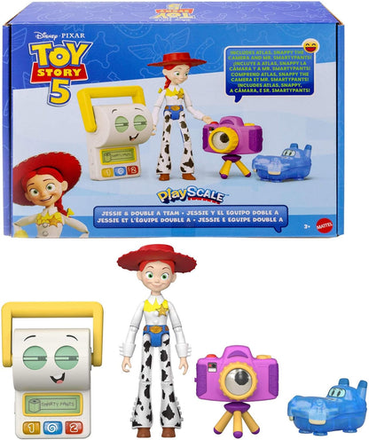 Mattel Disney e Pixar Toy Story 5 – Jessie e Double A Team | Multipack de Bonecos de Ação, Escala de 7 Polegadas, Articulados, Fiéis ao Filme, JLR69