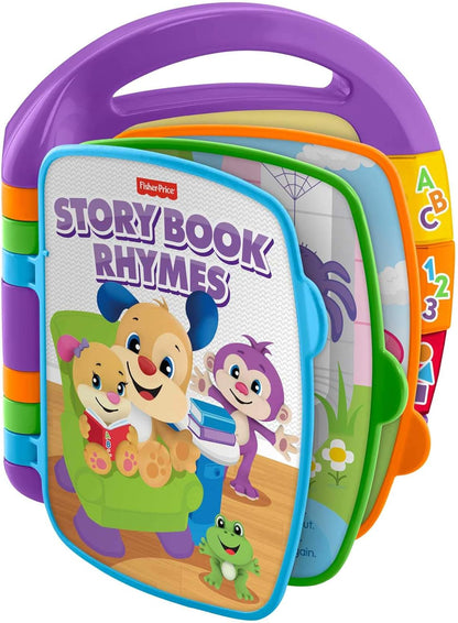 Fisher-Price Brinquedo educativo com histórias, rimas, luzes e música para bebês e crianças pequenas, versão em inglês britânico "Laugh & Learn", CDH26