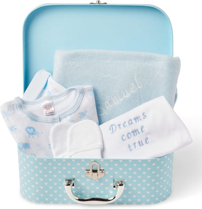 Ellabellaboo Presentes personalizados para bebês meninos - Presentes para recém-nascidos, Conjunto de presentes personalizados para bebês - Presentes para recém-nascidos