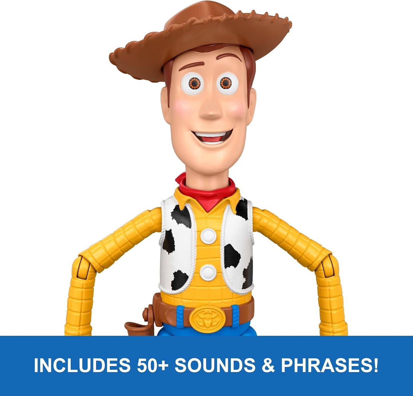 Mattel Disney e Pixar Toy Story 5 Woody em Ação | Boneco de Ação de 30 cm com mais de 50 Frases e Sons do Filme, Fiel ao Filme, JKL95