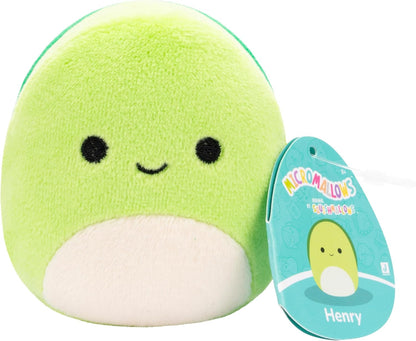 Micromallows Squishmallows Pacote de 4 – Clara Cupcake, Fifi Fox, Henry Turtle, Melly Milk Carton, Multicor