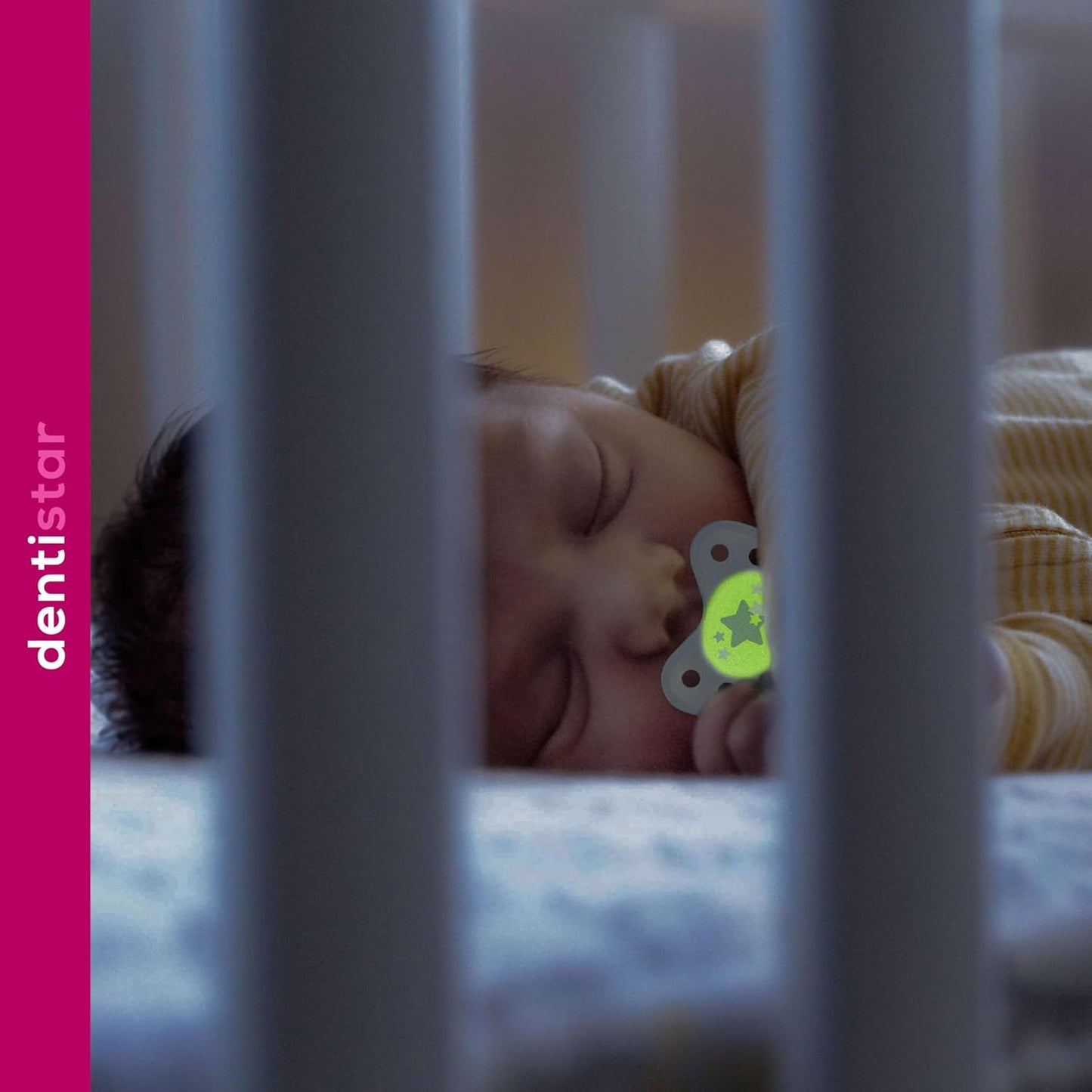 Dentistar Conjunto de 3 chupetas de silicone Night - Tamanho 3 para mais de 14 meses - Chupeta de silicone com degrau dentário - Roxo com motivo de gato - Brilha no escuro - Acessórios para bebês sem BPA