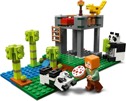 LEGO 21158 Minecraft The Panda Nursery Building Set com Alex e figuras de animais, brinquedos para meninos e meninas de 7 anos ou mais