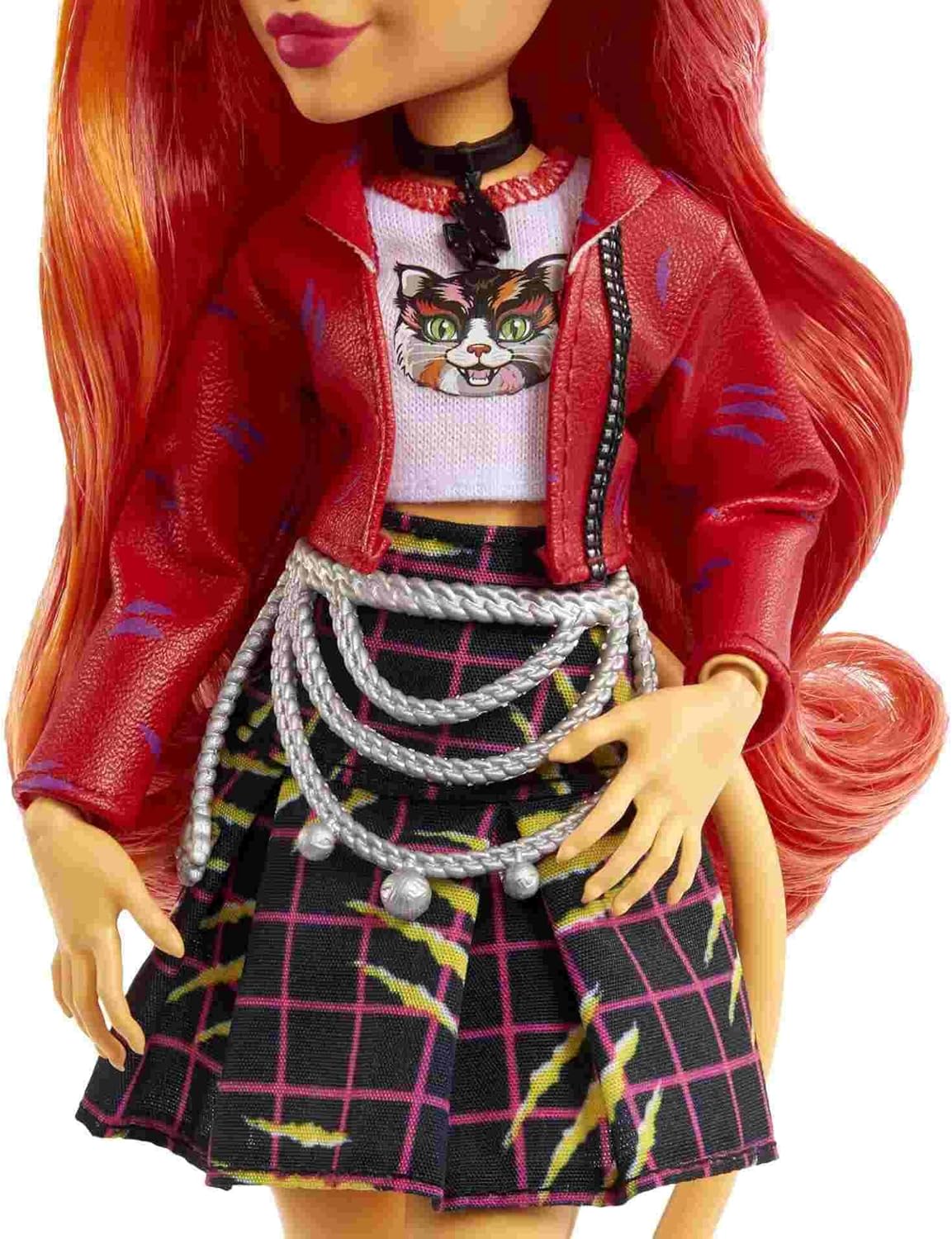 Monster High Boneca colecionável Toralei Stripe com mascote e acessórios Sweet Fangs G3 Reboot, multicolorida (HHK57)