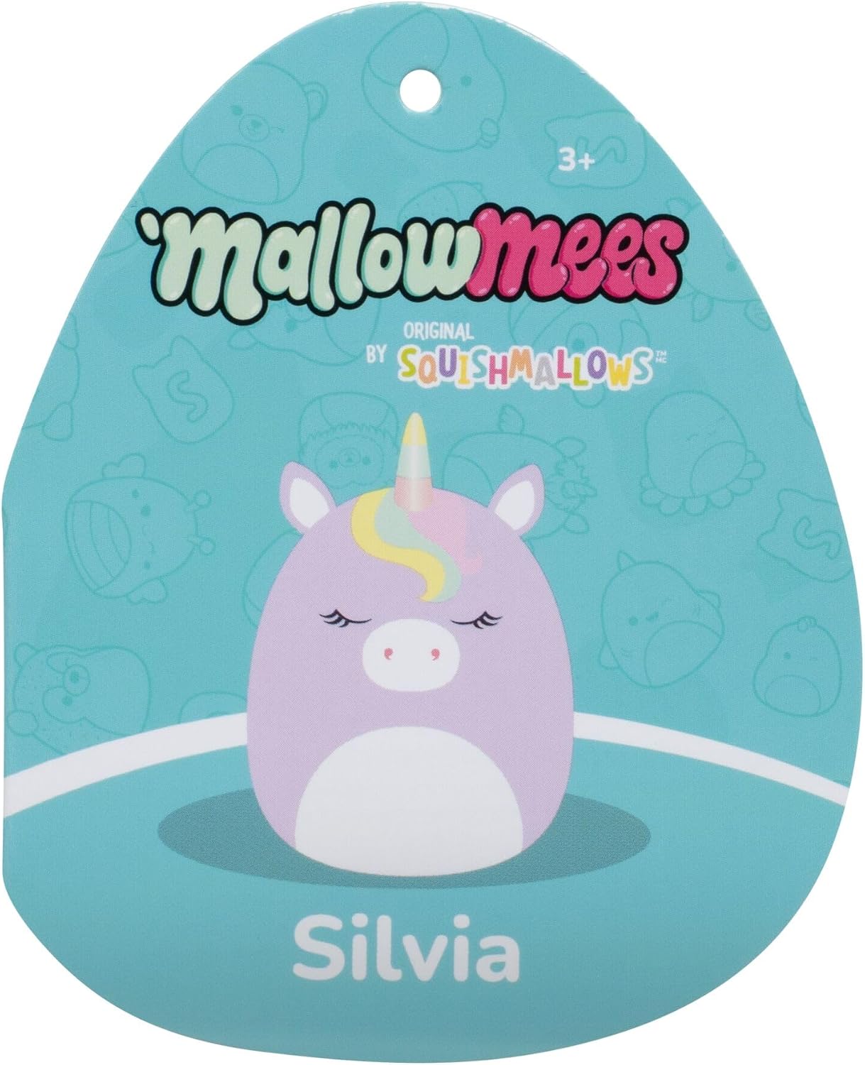 Squishmallows Kit com 3 Originais MallowMees de 3,5 polegadas (Silvia, Connor, Archie) | Design macio com efeito de retorno lento ao apertar – Produto oficial Jazwares