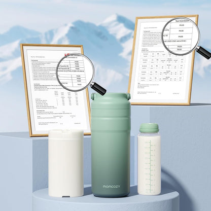 Momcozy Refrigerador portátil para leite materno, ideal para viagens, mantém o leite materno refrigerado por 24 horas sem congelar, freezer pequeno de 350ml à prova de vazamentos, presente essencial para novas mamães que estão amamentando.
