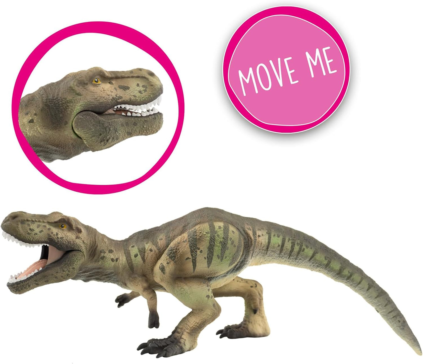 Bullyland 61461 61461 Figura de Brinquedo T-Rex com Boca Móvel, Dinossauro de aproximadamente 10,5 cm, Detalhes Precisos, Livre de PVC, Crianças a partir de 3 Anos, Multicolorido