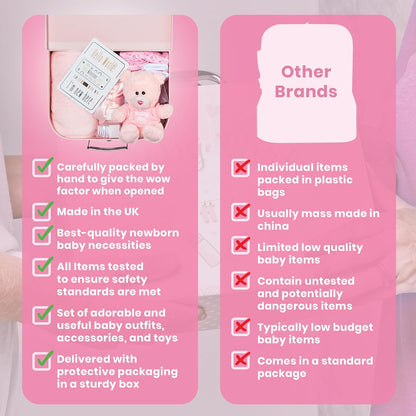 Presentes personalizados para bebês - Caixa de lembranças unissex inclui itens essenciais para bebês recém-nascidos, ursinho de pelúcia, itens essenciais para recém-nascidos e presentes para bebês
